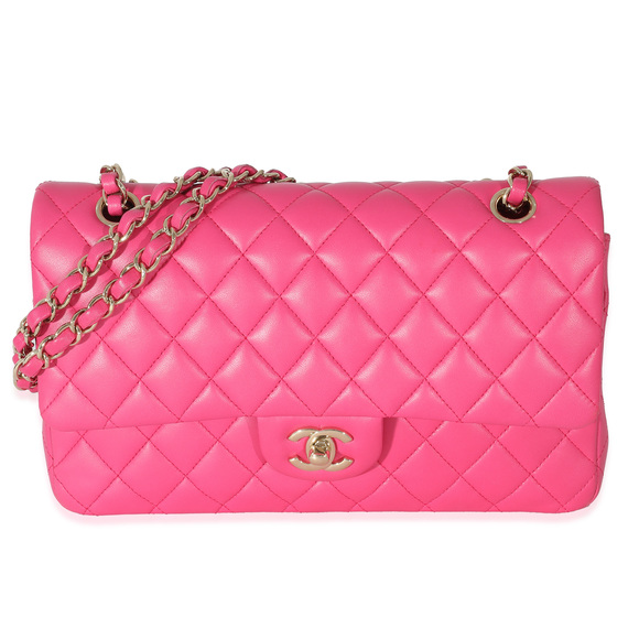 Chanel Handbags - Chanel 16C Pink Quilted Lambskin Medium Classic Double Flap Bag